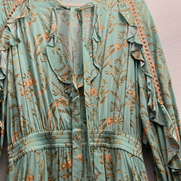 Spell Maisie play dress medium  vintage spell rare t green - Picture 4 of 10